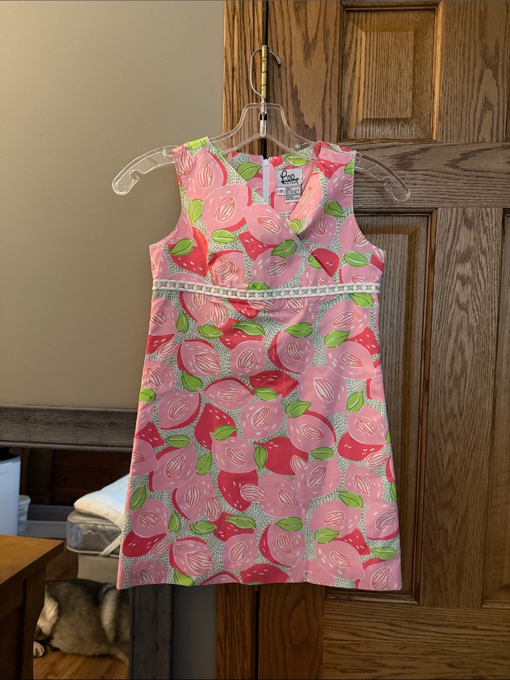 Lilly Pulitzer Pink & Green Fruit-Print Sleeveless Shift Dress